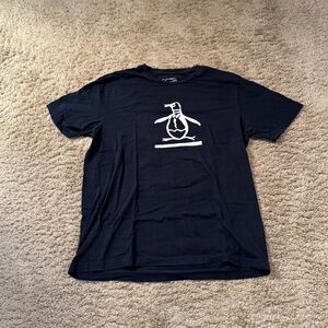 Penguin Navy Blue/Black T Shirt Size Large (L)